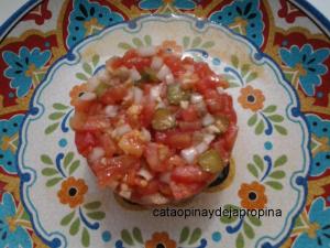 Tartar de tomate y anchoas